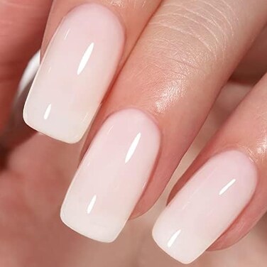 Aillsa Milky White Gel Nail Polish Nude Gel Polish Natural Color Translucent Jelly Gel Polish Soak Off U V Clear Coat Gel Neutral Nails For Winter Nail Art French Manicure At Home 0.51 Fl Oz /Gb07