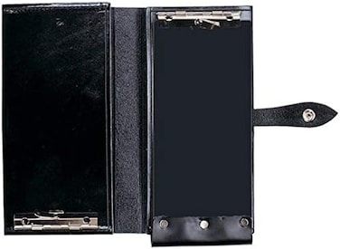 Aker Leather 581 كتاب اقتباس مزدوج، أسود، عادي