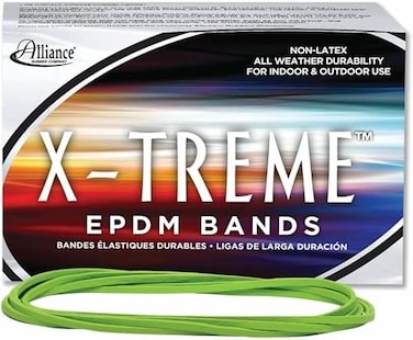 أربطة مبرد مطاطية غير لاتكس 02005 Epdm من Alliance المطاطية X-Treme، 200 وحدة (7 بوصة × 1/8 بوصة، أخضر ليموني)، 175 حزمة