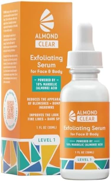 مصل تنظيف الوجه والجسم، المستوى 1 - لحب الشباب، والتهاب الجريبات، والبشرة المتقدمة في السن، والشعر الناشئ، والبقع الداكنة - الوجه، والصدر، والمؤخرة، والظهر، والفخذين، 1 أونصة سائلة