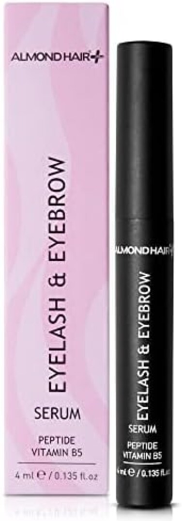 Almond Hair Eyebrow And Eyelash Growth Serum - Nourishing Lash And Brow Growth Serum For Fuller, Thicker Eyelashes And Brows - Natural Brow And Lash Growth Serum With Peptide, Oils, Vitamins