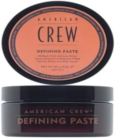 American Crew Defining Paste With Medium Hold &amp; Low Shine, Gifts For Men, For Thickening &amp; Texture (85G) Matte Finish, Hair Styling Wax For Men