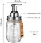 Mason Jar Foaming Soap Dispenser -Rustproof Stainless Steel Lid/Bpa Free Foam Pump-Waterproof Chalkboard Labels-Farmhouse Decor Bathroom Accessories, Refillable &amp;Eco Friendly -Brushed Nickel (2 Pack)