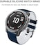 Ancool Fenix ​​6X Pro Watch Band / Fenix ​​5X Watch Band / Fenix ​​7X Watch Band 26mm سيليكون حزام الساعة لـ Fenix ​​8 51mm / 6X / 5X Plus / 7X Pro (أزرق داكن-أبيض)