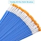 Anezus 50 Pcs Craft Paint Brushes For Kids, Flat Paint Brushes For Kids Small Paint Brushes Bulk For Detail Painting Acrylic Children Beginners Artist