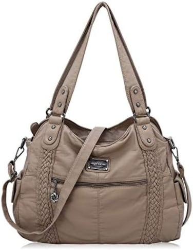 Angel Barcelo Roomy Fashion Hobo Womens Handbags Ladies Purse Satchel Shoulder Bags Tote Washed Leather Bag