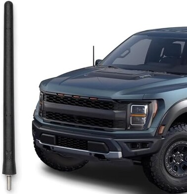 المنتج الأصلي مقاس 6 3/4 بوصة متوافق مع Ford F-150 (2009-2019) - هوائي مطاطي قصير - ضمان الاستقبال - هندسة ألمانية - ملف نحاسي داخلي