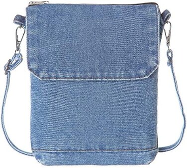 Aocina Small Denim Purse Blue Jean Purse Shoulder Bag Denim Crossbody Bags For Women(C-Light Blue)