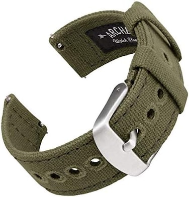 Archer Watch Straps - Canvas Watch Strap For Men Women - Canvas Replacement Strap - Multiple Colors - 18mm, 20mm, 22mm