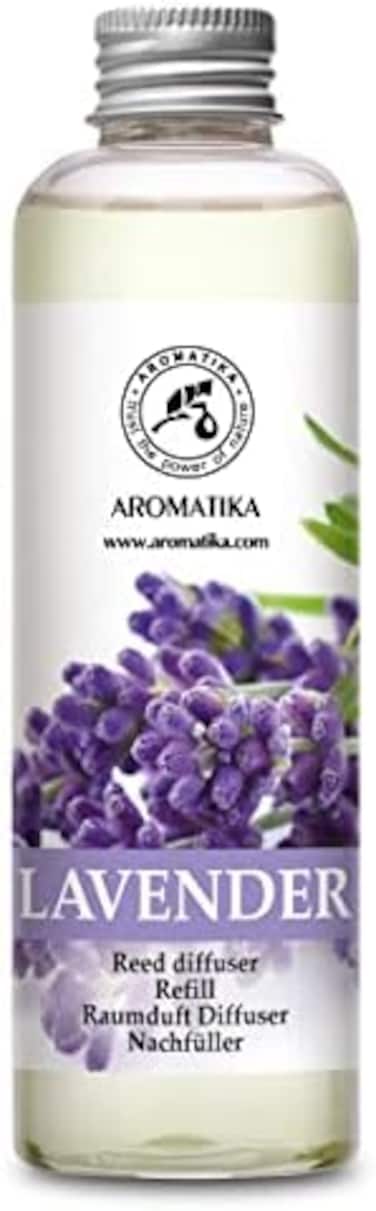 Lavender Reed Diffuser Refill 6.8 Fl Oz - Lavanda Refill - Room Fragrance Diffuser W/Natural Essential Lavender Oil - Reed Diffuser Oil Refill For Spa - Aromatherapy - Home - Bath - Restaurant