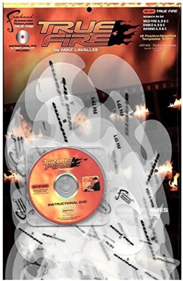 Artool Iwata-Medea Freehand Airbrush Templates, True Fire Template Set
