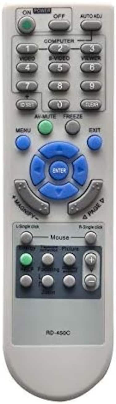 Rd-450C Replace Remote Control Compatible With Nec Projector Rd-448E Rd-443E Lt240 Lt240K Lt245 Lt25 Lt260 Lt260K Lt265 Lt280 Lt30 M230X M230X+ M230Xg M260W M260W+ M260Ws M260Ws+ M260X M260X+ M260Xc