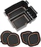 حامل أكواب تلقائي من Auovo مناسب لـ 2018 2019 Wrangler Jl Jlu 2020 Gladiator Jt Cup Mat Pad ملحقات الديكور الداخلي (مجموعة 4 قطع) (برتقالي)