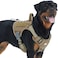 Auroth Tactical Dog Harness For Large Dogs No Pull Adjustable Pet Harness Reflective K9 Working Training Easy Control Pet Vest Military Service Dog Harnesses Army Yellow L