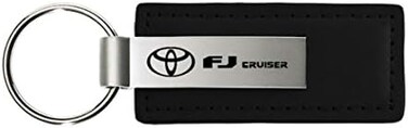 Au-Tomotive Gold Toyota Fj Cruiser Black Leather Key Chain