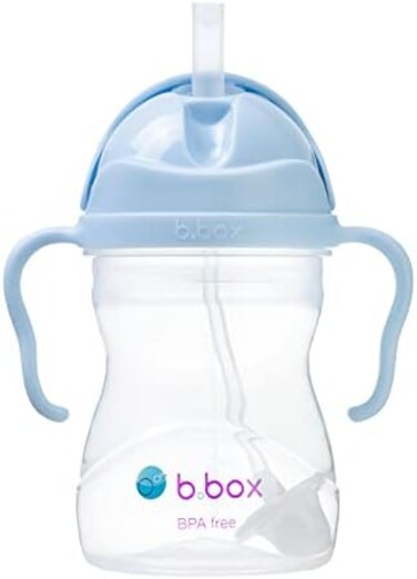 كوب بي بوكس ​​سيبي مع قش قابل للطي، يمكن الشرب من أي زاوية، قش مرجح، مقاوم للانسكاب، مانع للتسرب وسهل الإمساك، خالٍ من البيسفينول A، آمن للاستخدام في غسالة الأطباق (العلكة، 8 أونصة)