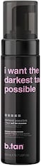 B.Tan Ultra Dark Self Tanner, I Want The Darkest Tan Possible - Fast, 1 Hour Sunless Tanner Mousse, No Fake Tan Smell, No Added Nasties, Vegan, Cruelty Free, 6.7 Fl Oz
