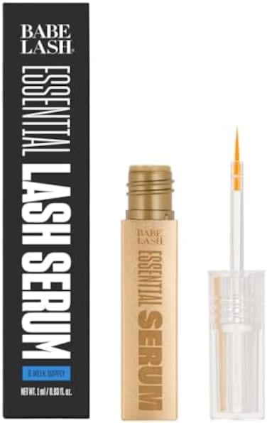 مصل الرموش الأصلي من بابي - رموش أكثر كثافة وأطول، مصل تعزيز الرموش، للرموش الطبيعية ووصلات الرموش، 1 مل، كمية للمبتدئين