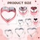 Heart Cookie Cutter Set, 9 Piece Heart Shapes Stainless Steel Cookie Cutters Mold For Cakes Biscuits And Sandwiches, 0.98"/1.45"/1.57"/1.96"/2.04"/2.32"/2.75"/3.18"/3.74" Assorted Sizes