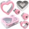 Heart Cookie Cutter Set, 9 Piece Heart Shapes Stainless Steel Cookie Cutters Mold For Cakes Biscuits And Sandwiches, 0.98"/1.45"/1.57"/1.96"/2.04"/2.32"/2.75"/3.18"/3.74" Assorted Sizes