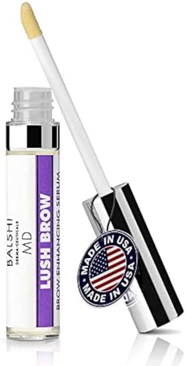Lush Brow Eyebrow &amp; Eyelash Rapid Growth Serum With Growth Peptides- Dermatologist Developed Brow &amp; Lash Growth Enhancer To Grow Full, Sexy Eyelashes &amp; Eyebrows .16 Oz/5ml
