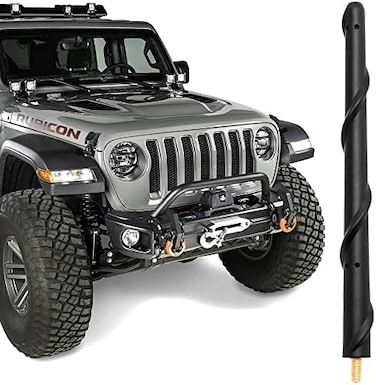 Antenna For Jeep Wrangler Gladiator Jl Jk Jt Rubicon Sahara 2007-2025, Short Jeep Wrangler Unlimited Sport 4Xe Willys Mojave Antenna Replacement, 7 Inch Jeep Wrangler Gladiator Accessories