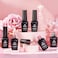 Beetles Gel Polish Bridesmaid Beauty Classic Nail Set - Nude Gray Pink 6 Colors Wedding Kit Popular Nail Art Design Soak Off UV LED Lamp Nail Manicure Kit Gifts Set