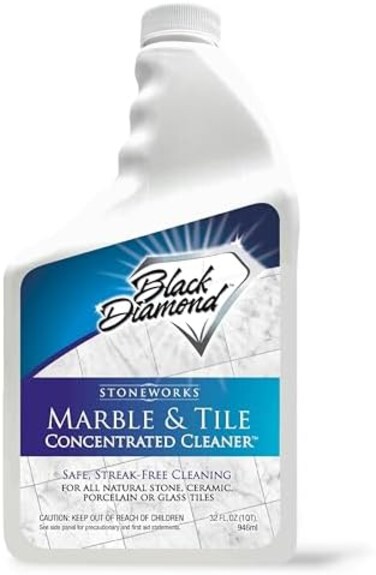 Black Diamond Stoneworks Marble &amp; Tile Floor Cleaner. Great For Ceramic, Porcelain, Granite, Natural Stone, Vinyl And Brick. No-Rinse Concentrate.(1-Quart)
