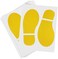 10 Pairs 20 Prints Yellow Adults Size Shoes Footprint Stickers Decals For Floor Wall Stairs To Guide Directions, 10 Inch