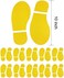 10 Pairs 20 Prints Yellow Adults Size Shoes Footprint Stickers Decals For Floor Wall Stairs To Guide Directions, 10 Inch