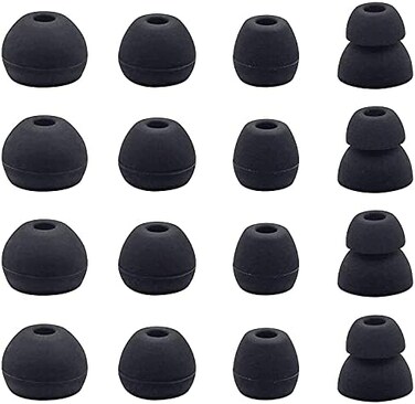 Ear Tips Compatible With Beats Flex, Replacement Ear Buds Ear Cap Ear Plug Eartips For Beat S Flex Wireless Earbuds, 8 Pairs, Black
