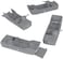 Bmc Toys Classic Marx Landing Craft - 4Pc Grey Plastic Army Men Boat Vehicles