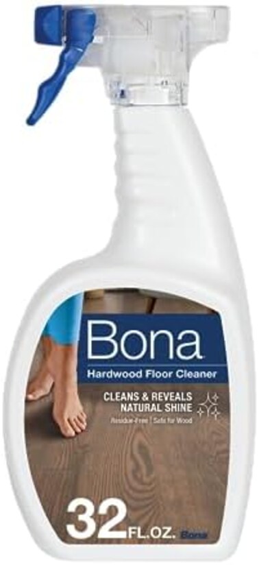 بخاخ منظف الأرضيات الصلبة من Bona - 32 أونصة سائلة - غير معطر - محلول تنظيف الأرضيات المنزلية الخالي من البقايا للأرضيات الخشبية