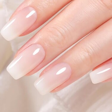 Milky White Gel Nail Polish Opal Jelly White Translucent Natural Color Gel Polish U V LED Nail Art Manicure Varnish