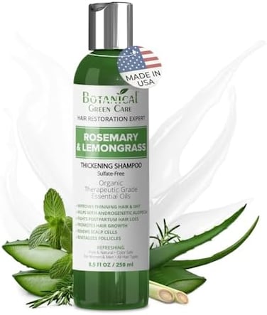 Rosemary &amp; Lemongrass Anti-Thinning Shampoo, Thickening Shampoo For Thinning Hair, Hair Loss Shampoo, Thickening Products For Women &amp; Men, Hair Growth Shampoo