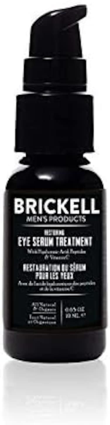 منتجات بريكل للرجال، علاج مصل العين للرجال، مصل العين الطبيعي والعضوي لشد التجاعيد وتقليل الهالات السوداء وتعزيز شباب البشرة .65 أونصة، غير معطر