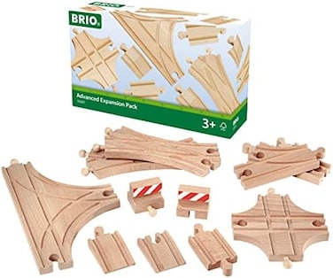 حزمة التوسيع Brio 33307 - مسار قطار خشبي متطور للأطفال بعمر 3 سنوات فما فوق - متوافق مع جميع مجموعات وملحقات السكك الحديدية Brio