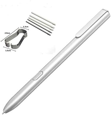 قلم Galaxy Tab S3 S، قلم Stylus Touch S لجهاز Samsung Galaxy Tab S3 -T820 T835 T825 نصائح/أطراف ضمان بديلة (فضي)