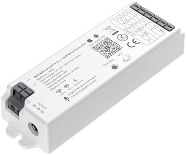 وحدة تحكم Tuya Wifi Pwm LED 5 في 1 Wb5 2.4 جيجا هرتز متوافقة مع Alexa/Google Home/Smart Life/Tuya Smart App للتحكم في التعتيم Cct Rgb Rgbw Rgbcct LED شريط يعمل مع Wr01Rf Wr02Rf إلخ
