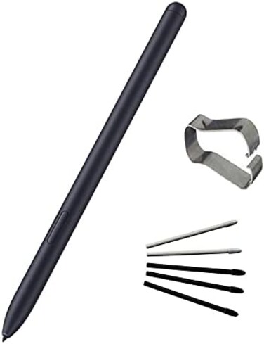 Galaxy Tab S7 Stylus Pen Replacement For Samsung Galaxy Tab S7, Tab S7+ Plus, Tab S7 Fe, S8, S8+, S8 Ultra S Pen Stylus+ Tips/Nibs (Black Pen)