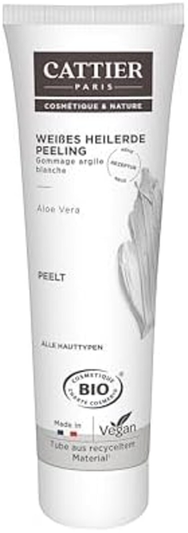 مقشر الوجه بالطين الأبيض العضوي مع الصبار 100 مل