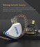 C12 In-Ear Monitors, 5Ba+1Dd Hybrid Hifi Stereo Noise Isolating Iem Wired Earphones/Earbuds/Headphones With Detachable Tangle-Free Cable 2Pin For Musician Audiophile (With Mic, Amber Gold)