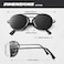 Cgid E72 Retro Steampunk Style Inspired Round Metal Circle Polarized Sunglasses For Women Men