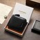 Manbang Mens Genuine Leather Zipper Wallet Rfid Secure Large Capacity Double Fold Multi-Card Leather Wallets For Men And Coin Purse(Oil Wax Black)