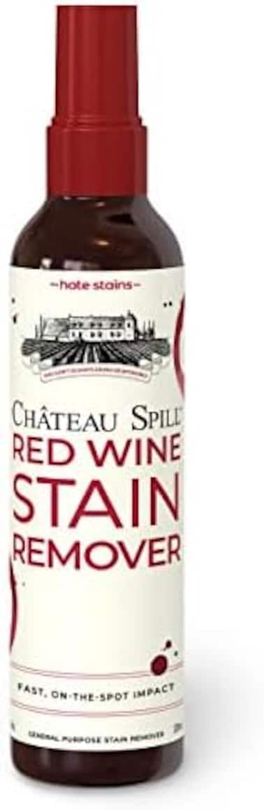 مزيل بقع النبيذ الأحمر من Chateau Spill للملابس - رذاذ مزيل للبقع 118 مل للبقع على مفارش المائدة والسجاد والمفروشات والغسيل من صانعي معالج البقع الفوضوي من Miss Mouth's