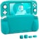 حافظة حماية من السيليكون من Chin Fai لجهاز Nintendo Switch Lite، غطاء حماية ناعم مع مقابض مريحة لجهاز Nintendo Switch Lite 2019 [حامل ذاتي] [4 أغطية عصا الإبهام] (فيروزي)