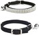 Chukchi Soft Velvet Safe Cat Adjustable Collar Bling Diamante With Bells, 11 Inch For Small Dogs And Cats (Black)