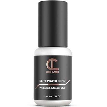 Elite Power Eyelash Extension Glue For Professionals - Maximum 8 Week Retention / 1-2 Second Drying Time Semi Permanent Individual/Volume Lash Extension Glue With Deep Black Colour - Latex Free 5ml