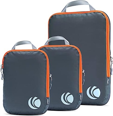Compression Packing Cubes For Travel-Expandable Luggage Organizer Set Pack More In Less Space, Travel Gear Accessories (Grey 3Pcs) (Grey 3Pcs)
