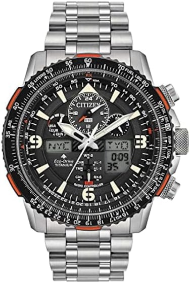 Citizen Men's Promaster Air Skyhawk Eco-Drive Pilot Watch, Atomic Timkeeping Technology, Chronograph, Power Reserve Indicator, Ana-Digi Display, Luminous Hands And Markers, Anti-Reflective Crystal
